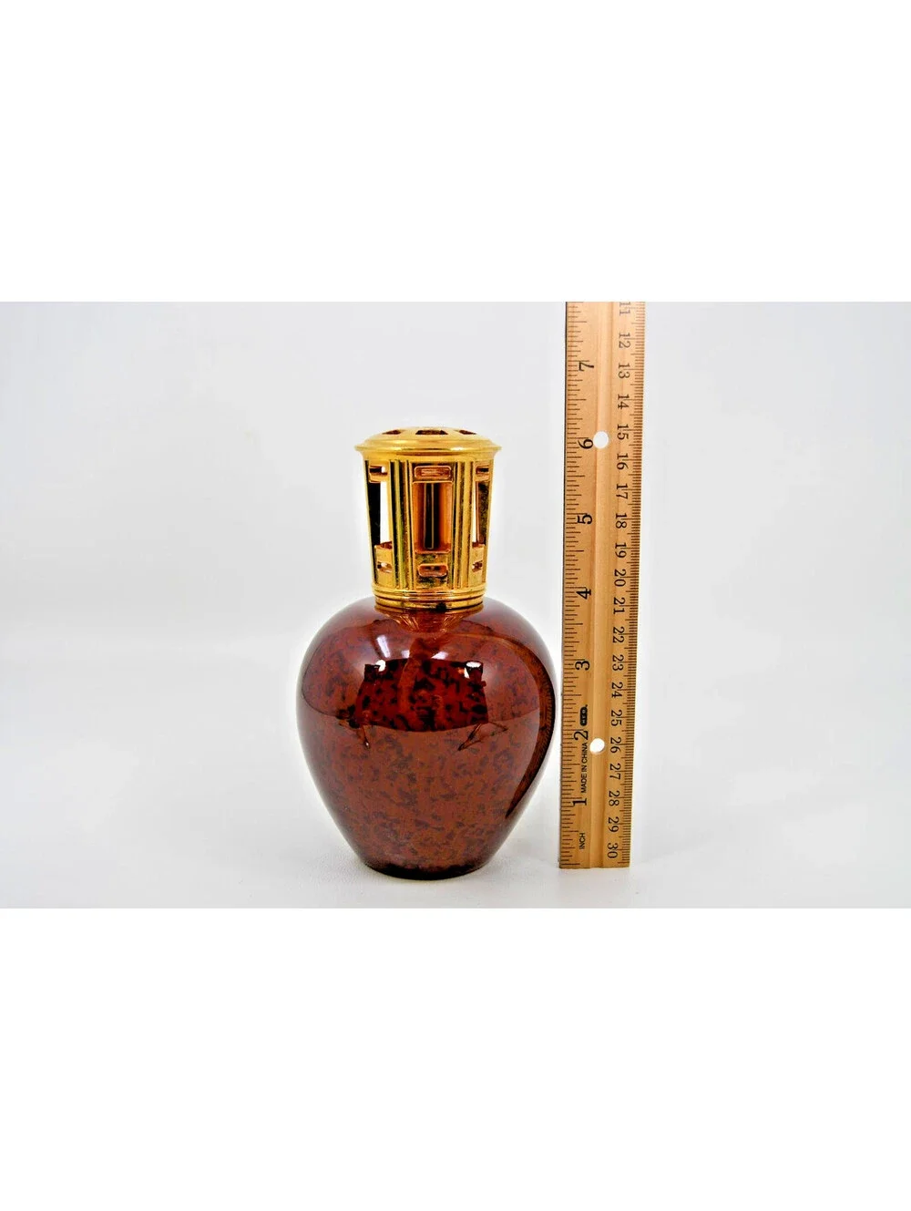 Lampe Berger Fragrance Lamp #5151 Saint Clement Tortoise Brown Gold Lid France